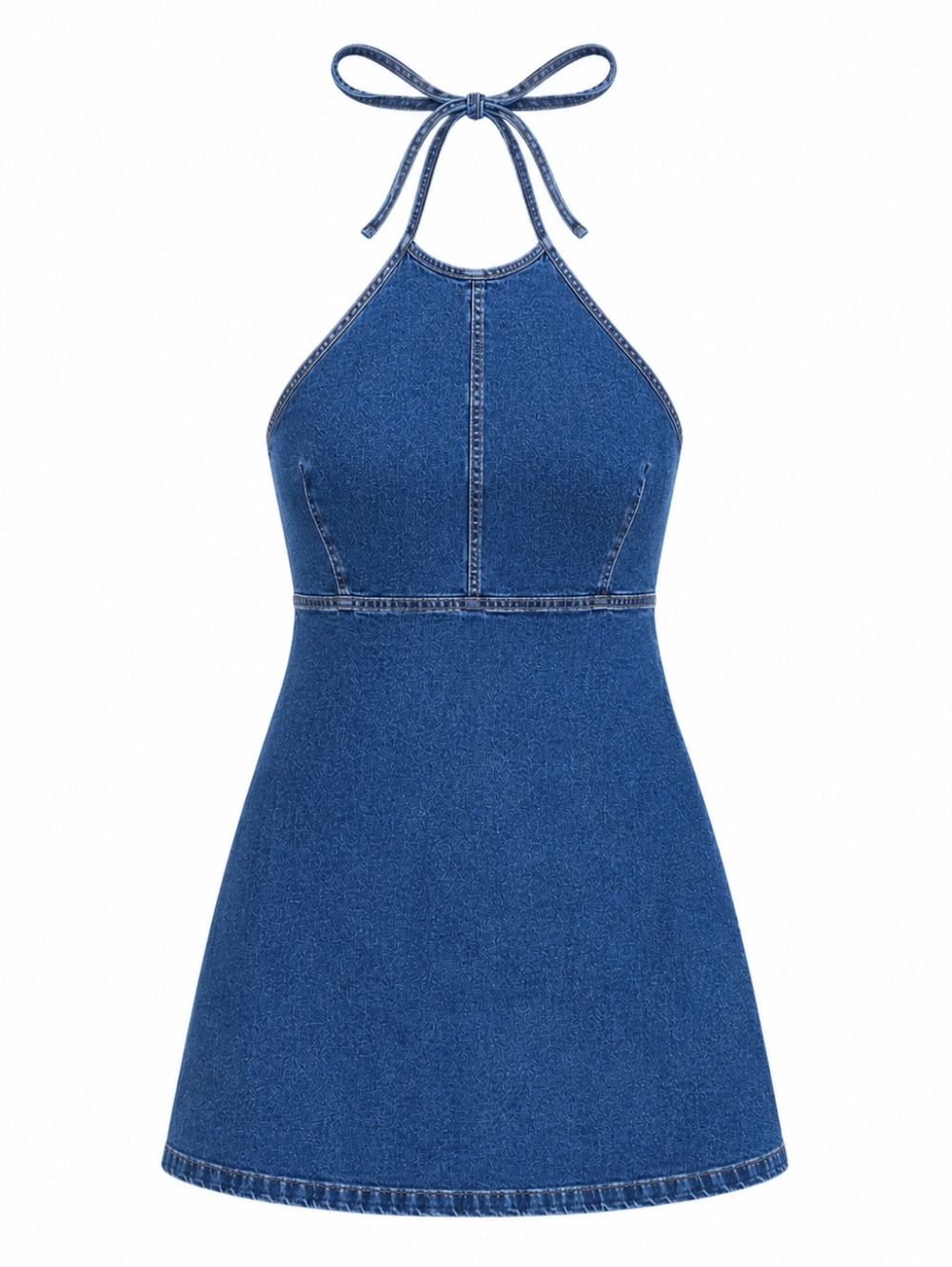 GAP Blue Denim Zip-Up Halter Dress XXL